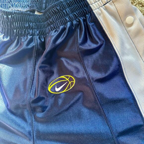 Vintage 90s Nike Navy Track Pants Snap Button Mens Size M - Picture 5 of 16